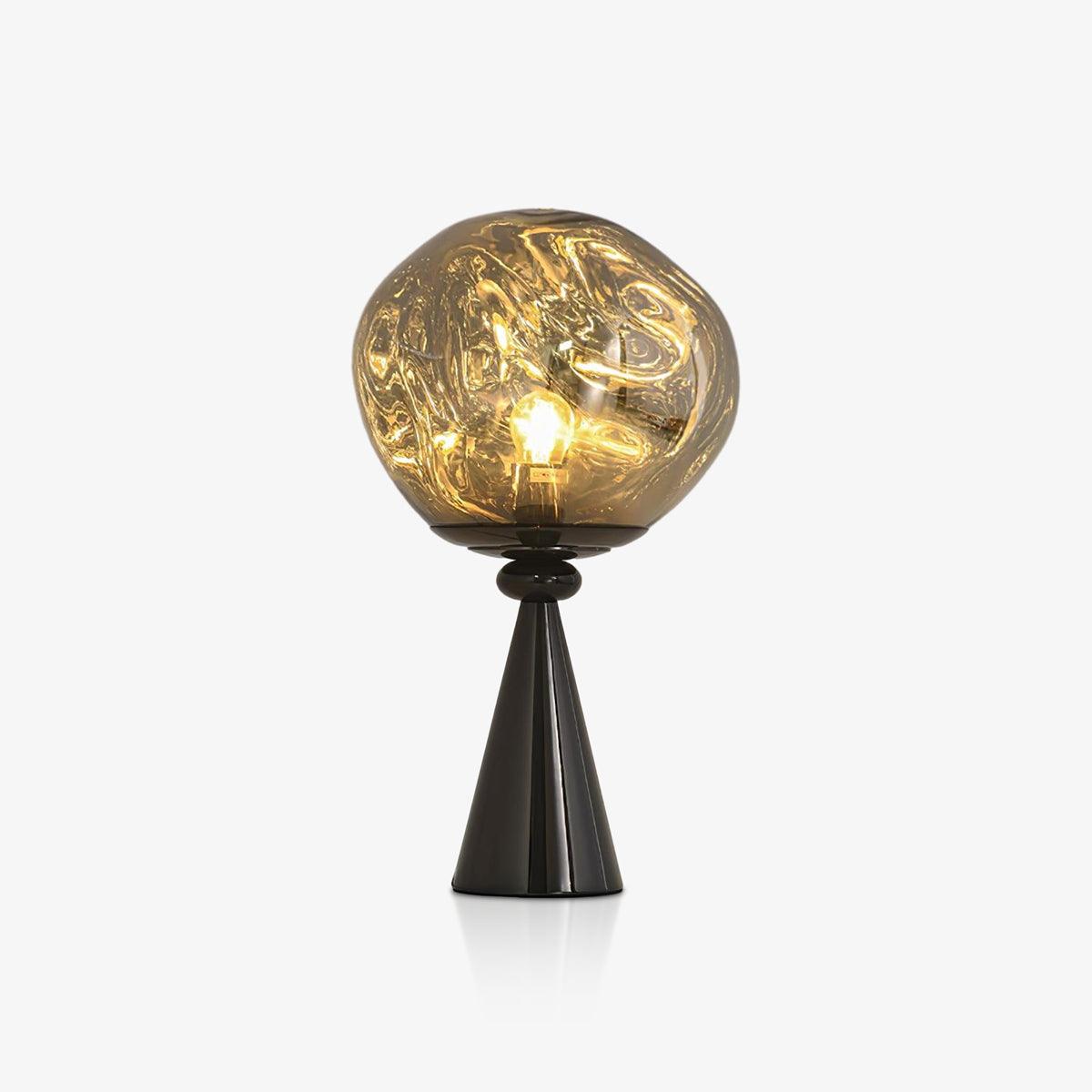 Lava Cone Table Lamp | Metal, PVC, Plastic | Smoky Gray, Silver