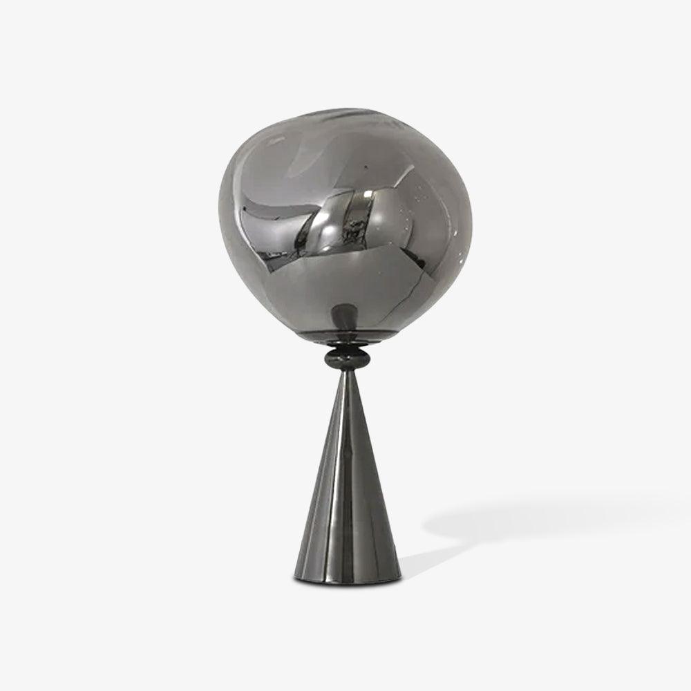 Lava Cone Table Lamp | Metal, PVC, Plastic | Smoky Gray, Silver