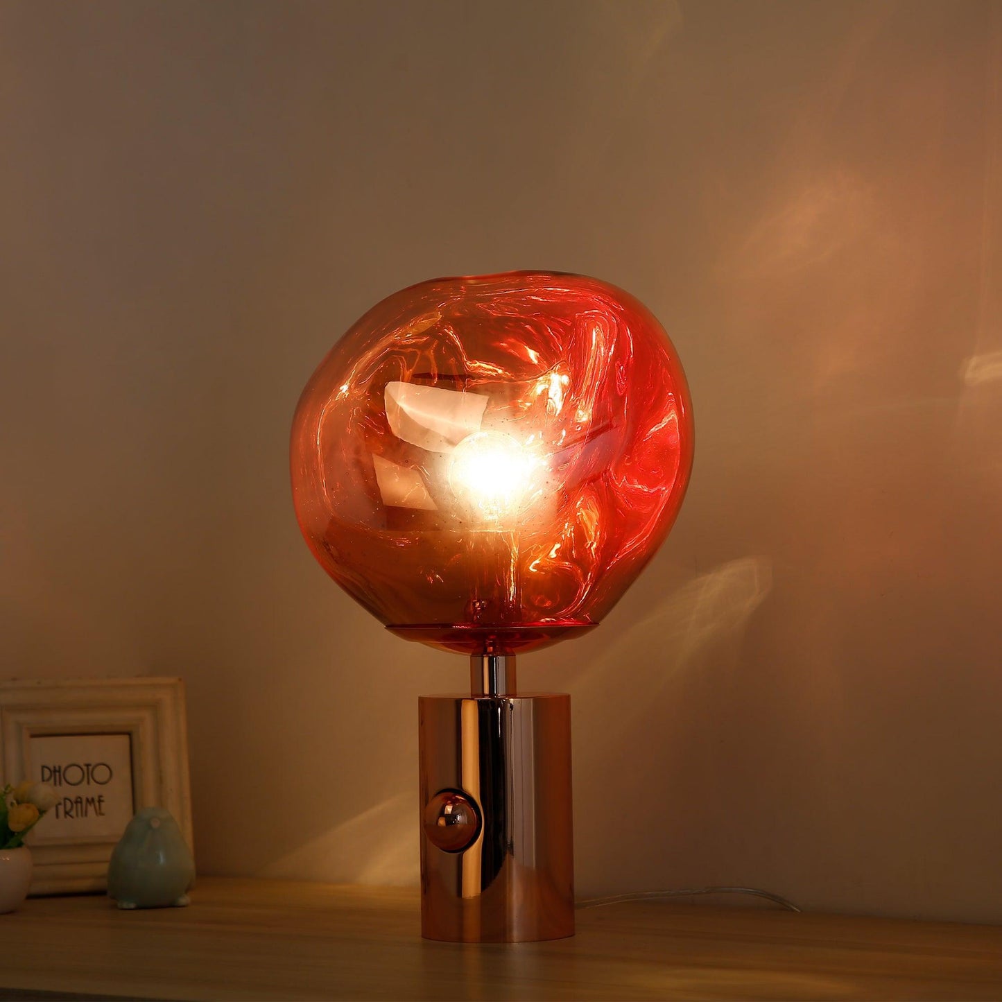 Lava Table Lamp | Metal & PVC | Gold, Rose Gold, Smoky Gray, Silver