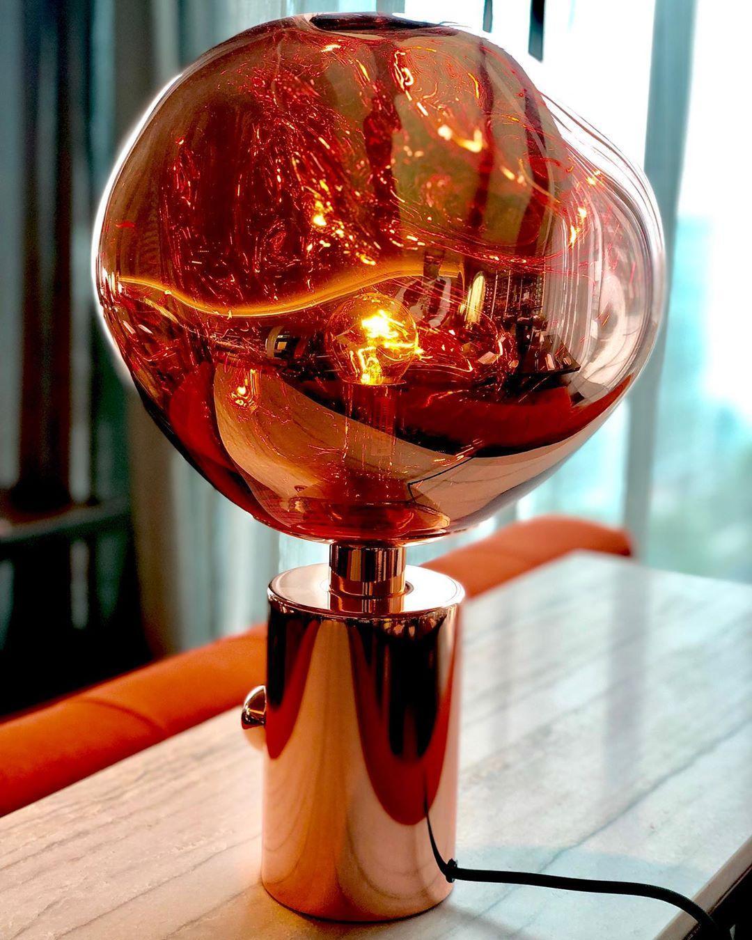 Lava Table Lamp | Metal & PVC | Gold, Rose Gold, Smoky Gray, Silver