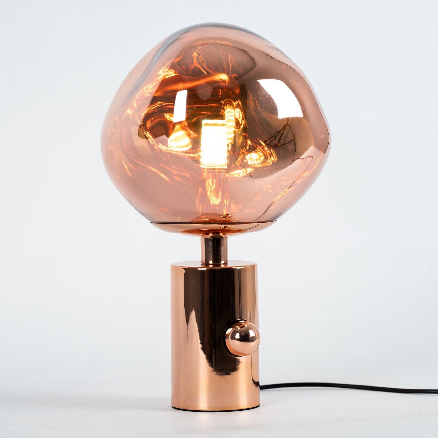Lava Table Lamp | Metal & PVC | Gold, Rose Gold, Smoky Gray, Silver