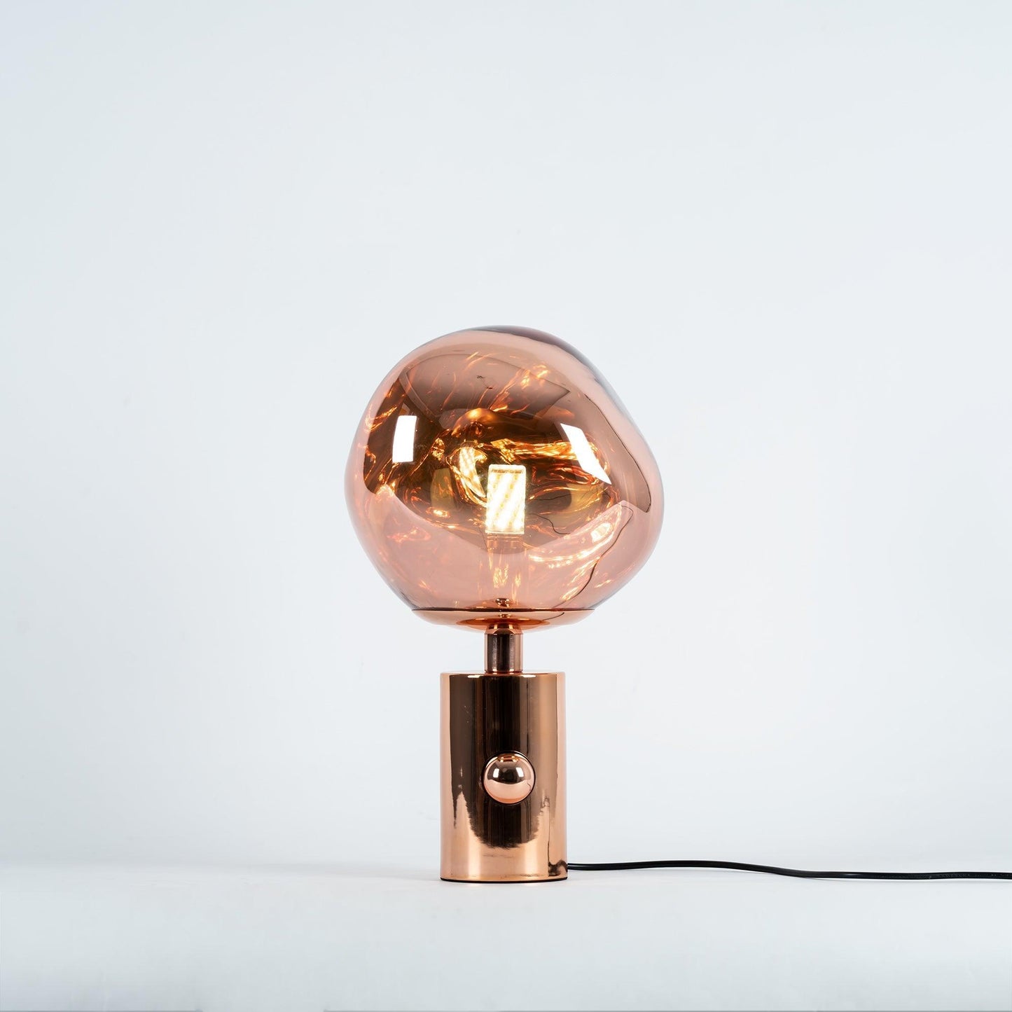 Lava Table Lamp | Metal & PVC | Gold, Rose Gold, Smoky Gray, Silver