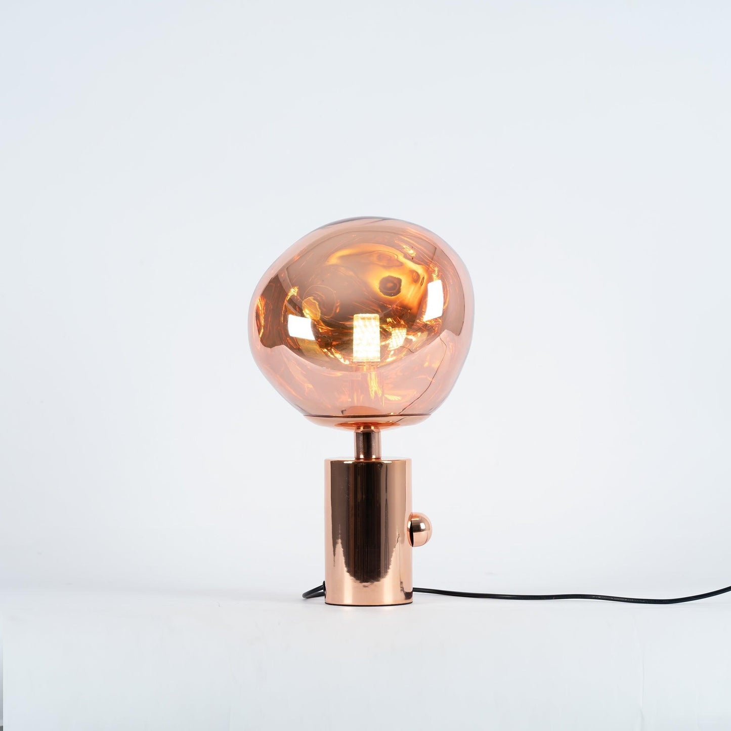 Lava Table Lamp | Metal & PVC | Gold, Rose Gold, Smoky Gray, Silver