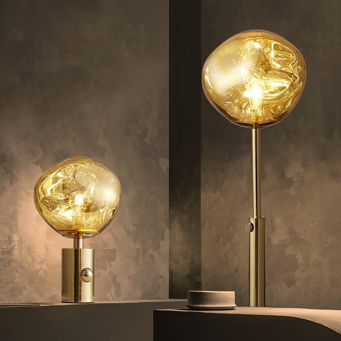 Lava Table Lamp | Metal & PVC | Gold, Rose Gold, Smoky Gray, Silver
