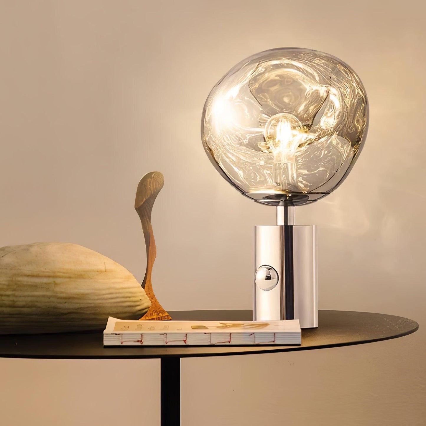 Lava Table Lamp | Metal & PVC | Gold, Rose Gold, Smoky Gray, Silver