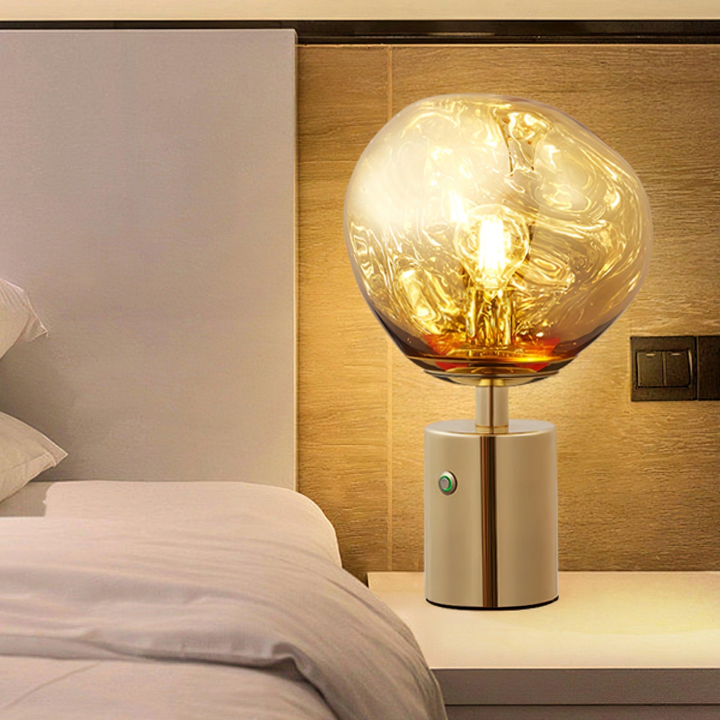Lava Table Lamp | Metal & PVC | Gold, Rose Gold, Smoky Gray, Silver