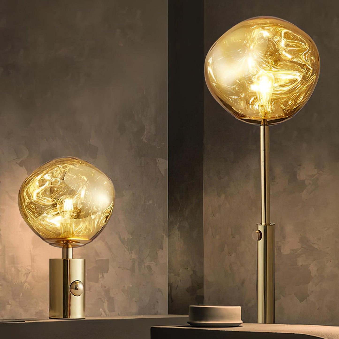 Lava Table Lamp | Metal & PVC | Gold, Rose Gold, Smoky Gray, Silver
