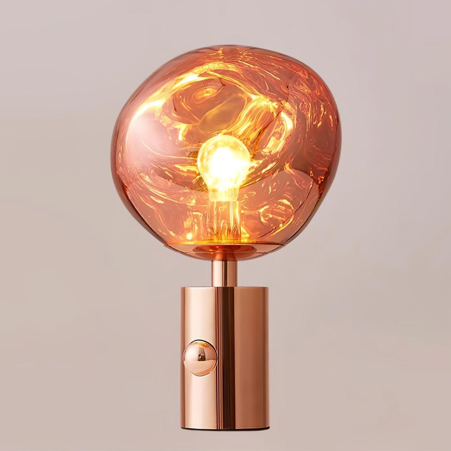 Lava Table Lamp | Metal & PVC | Gold, Rose Gold, Smoky Gray, Silver