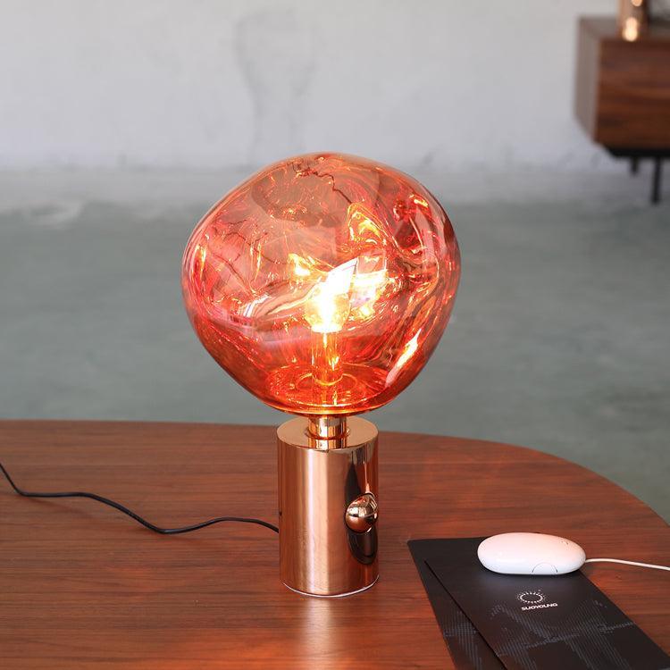 Lava Table Lamp | Metal & PVC | Gold, Rose Gold, Smoky Gray, Silver
