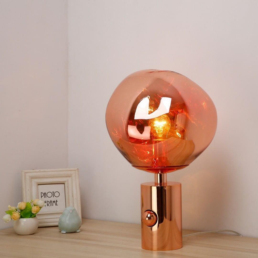Lava Table Lamp | Metal & PVC | Gold, Rose Gold, Smoky Gray, Silver