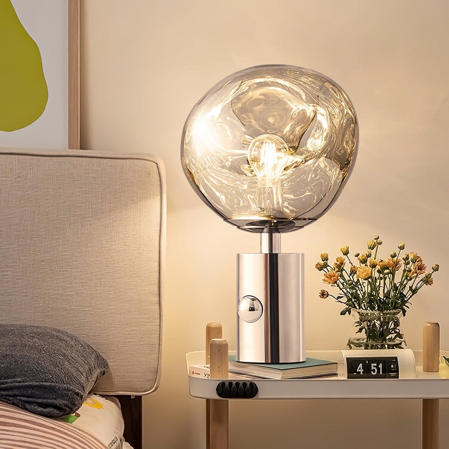 Lava Table Lamp | Metal & PVC | Gold, Rose Gold, Smoky Gray, Silver