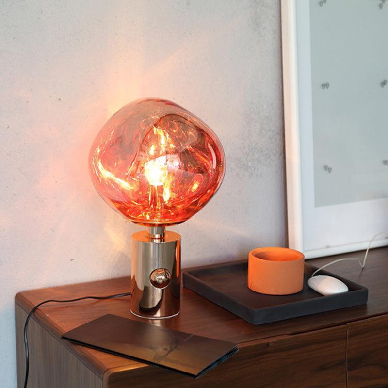 Lava Table Lamp | Metal & PVC | Gold, Rose Gold, Smoky Gray, Silver