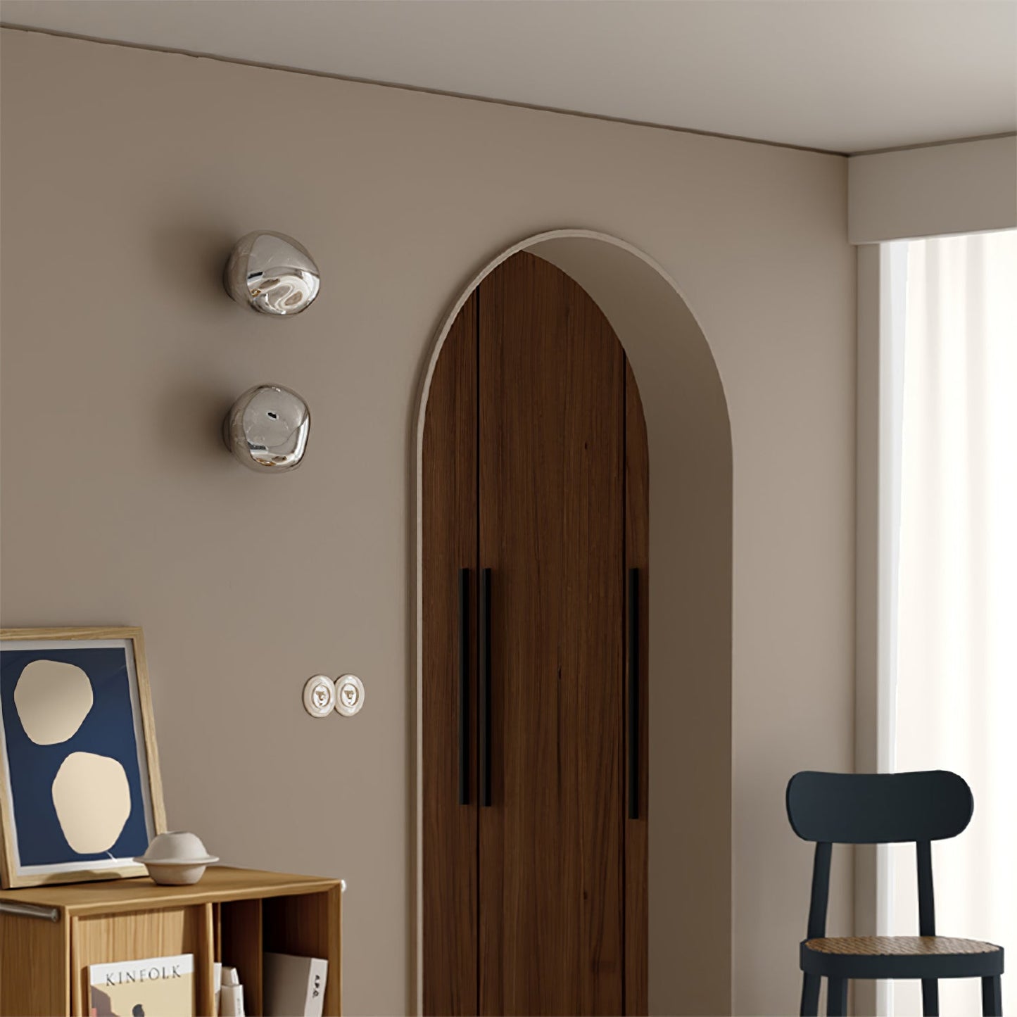 Lava Wall Lamp | Metal, PVC | Chrome, Rose Gold, Gold, Smoke Grey, Silver