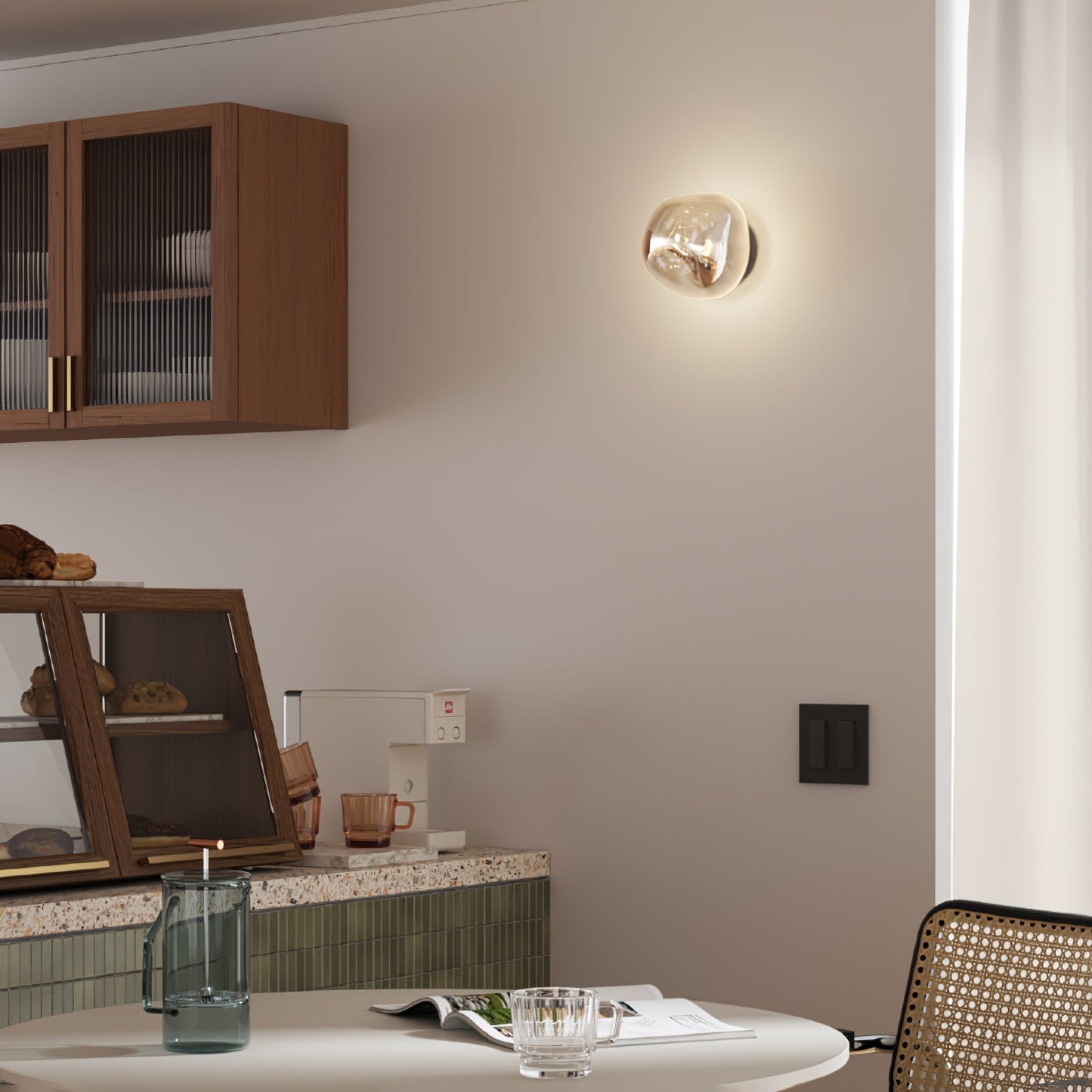 Lava Wall Lamp | Metal, PVC | Chrome, Rose Gold, Gold, Smoke Grey, Silver