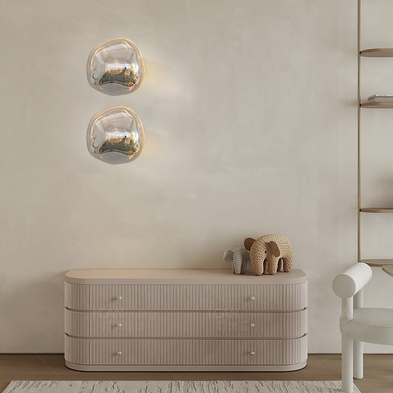 Lava Wall Lamp | Metal, PVC | Chrome, Rose Gold, Gold, Smoke Grey, Silver