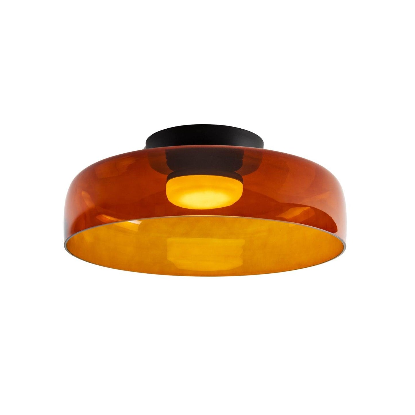 Levels Ceiling Light | Glass & Metal | Black, Smoke Grey, Green, Orange