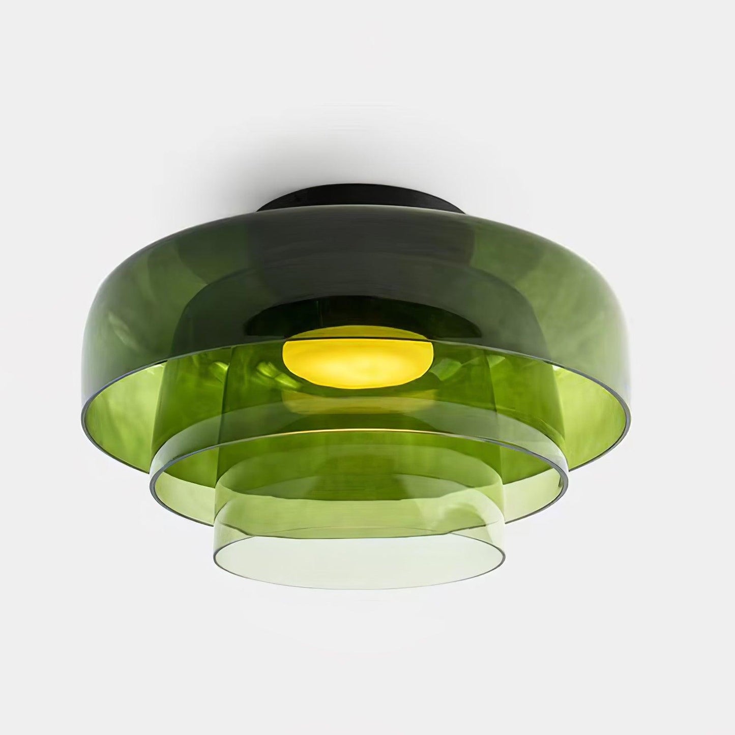 Levels Ceiling Light | Glass & Metal | Black, Smoke Grey, Green, Orange