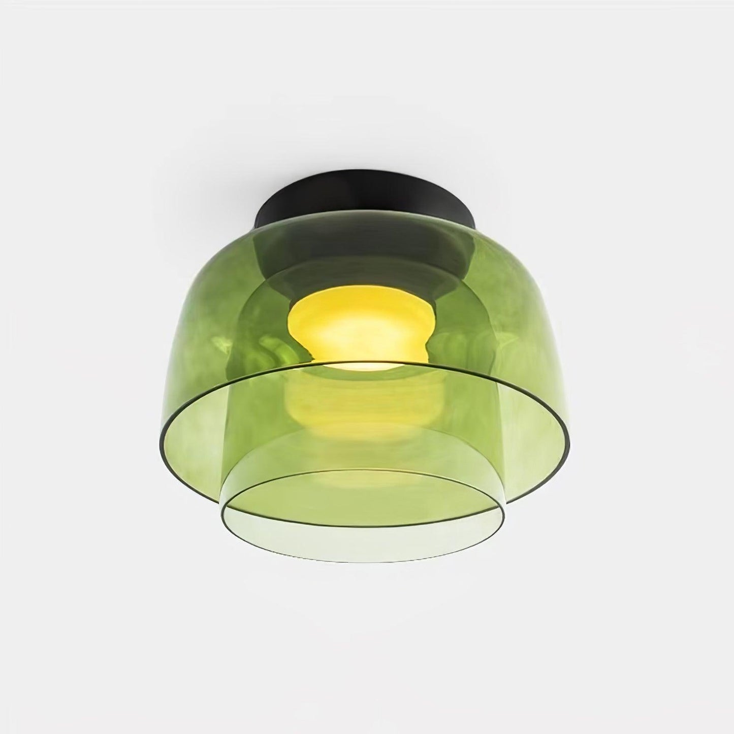Levels Ceiling Light | Glass & Metal | Black, Smoke Grey, Green, Orange