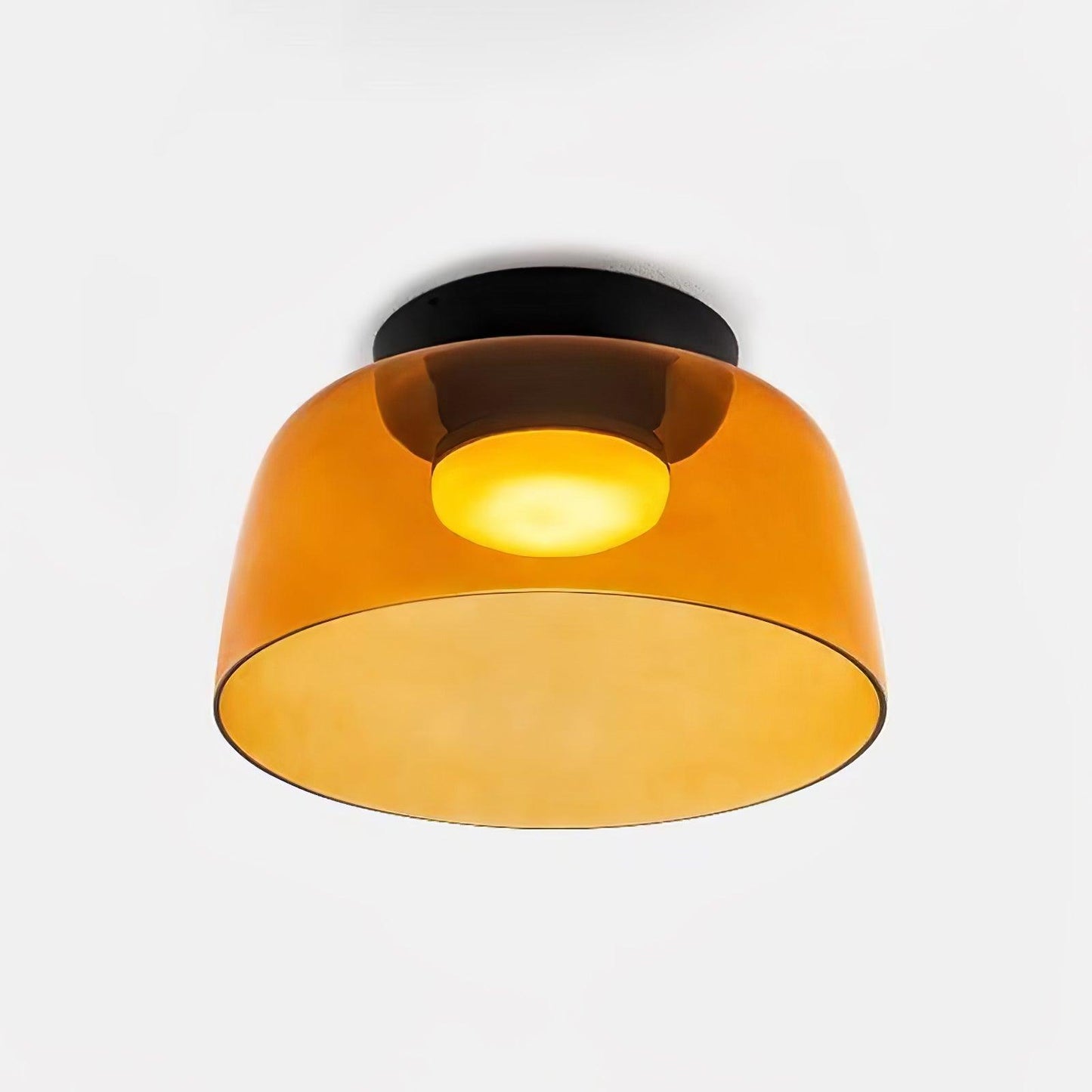 Levels Ceiling Light | Glass & Metal | Black, Smoke Grey, Green, Orange