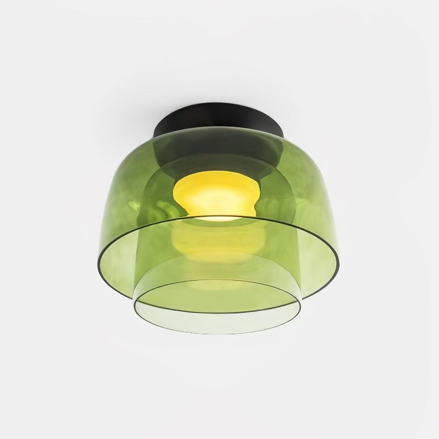 Levels Ceiling Light | Glass & Metal | Black, Smoke Grey, Green, Orange
