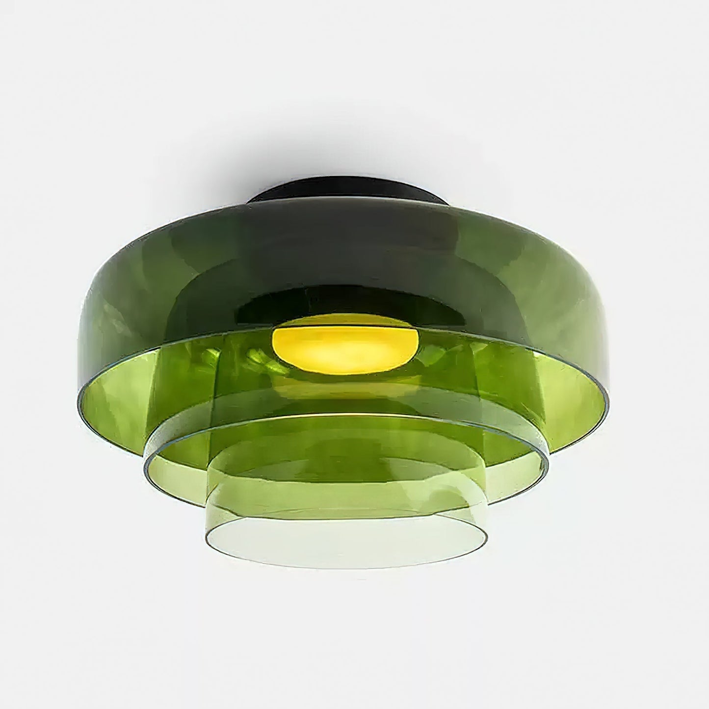 Levels Ceiling Light | Glass & Metal | Black, Smoke Grey, Green, Orange