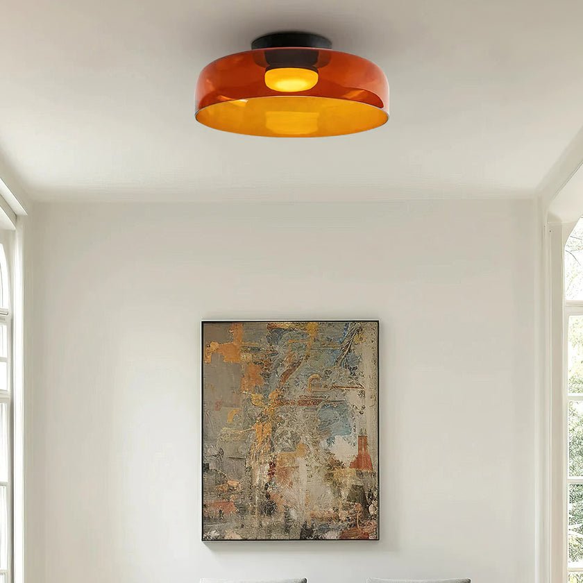 Levels Ceiling Light | Glass & Metal | Black, Smoke Grey, Green, Orange