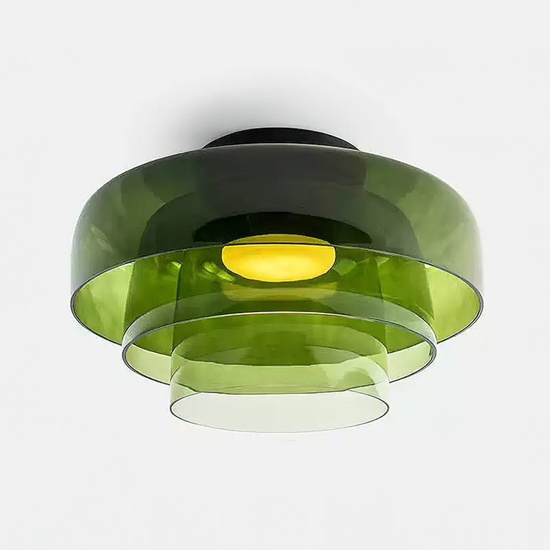 Levels Ceiling Light | Glass & Metal | Black, Smoke Grey, Green, Orange