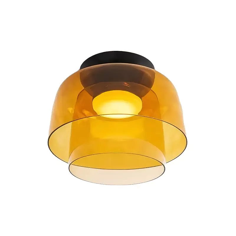 Levels Ceiling Light | Glass & Metal | Black, Smoke Grey, Green, Orange