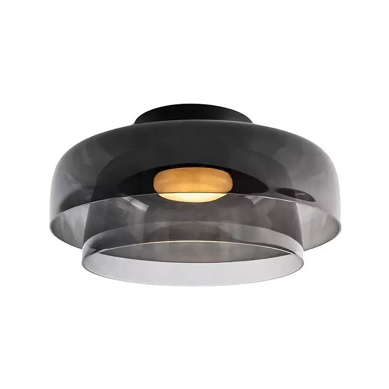 Levels Ceiling Light | Glass & Metal | Black, Smoke Grey, Green, Orange