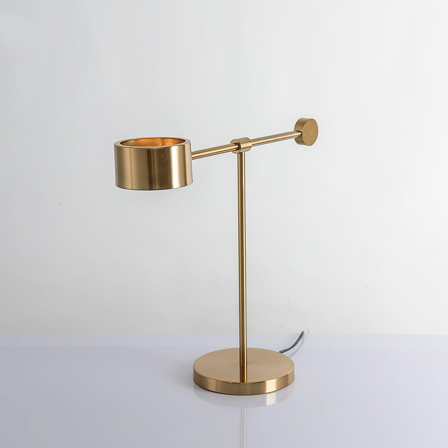 Lever Office Table Light | Metal & Iron | Gold