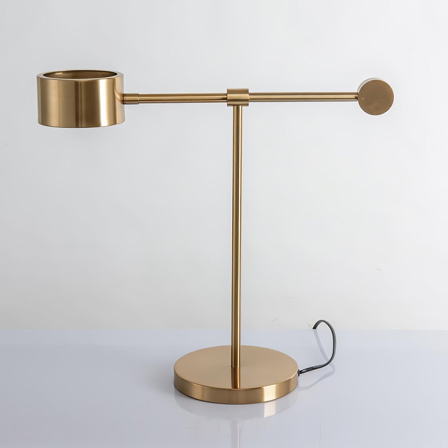 Lever Office Table Light | Metal & Iron | Gold