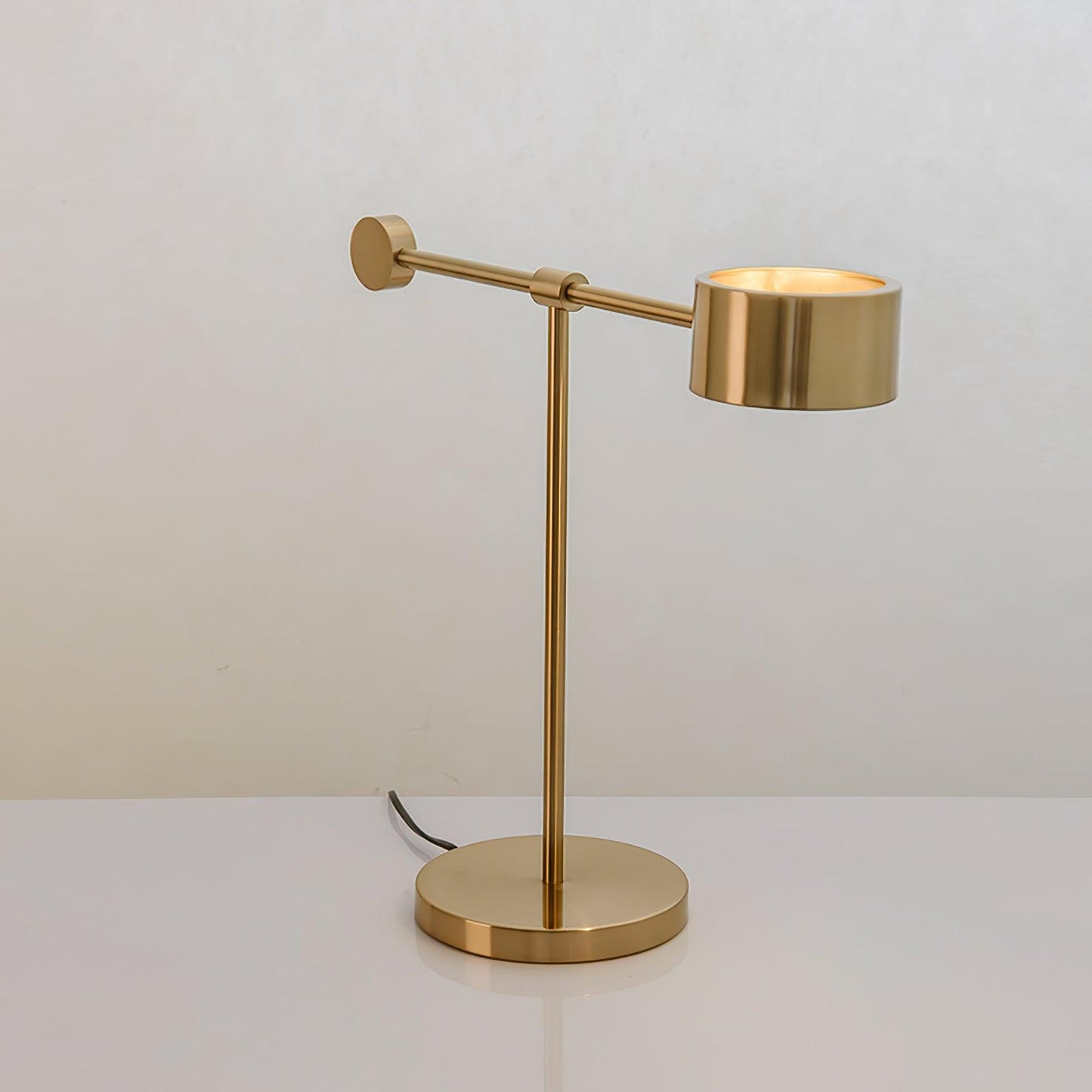 Lever Office Table Light | Metal & Iron | Gold