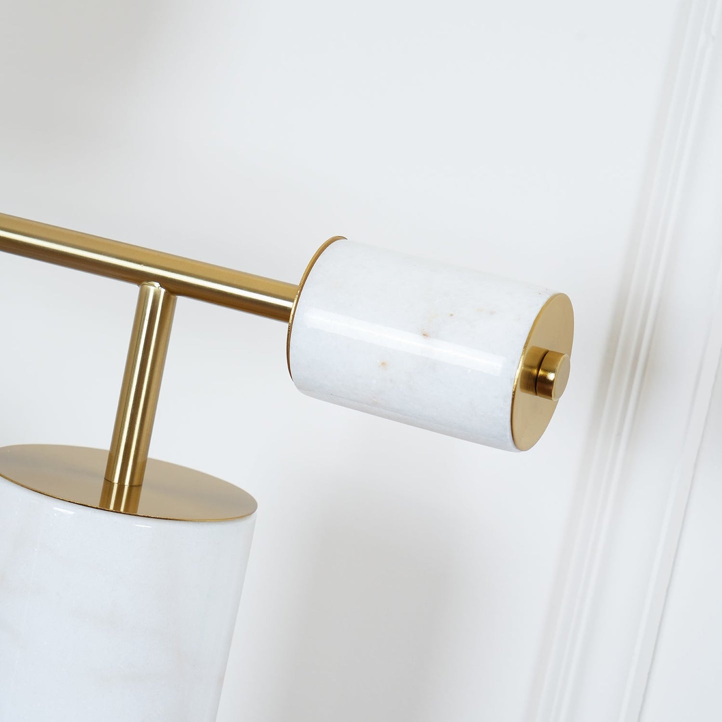Lexi Table Lamp | Metal, Glass, Marble | Gold & Black, Gold & White