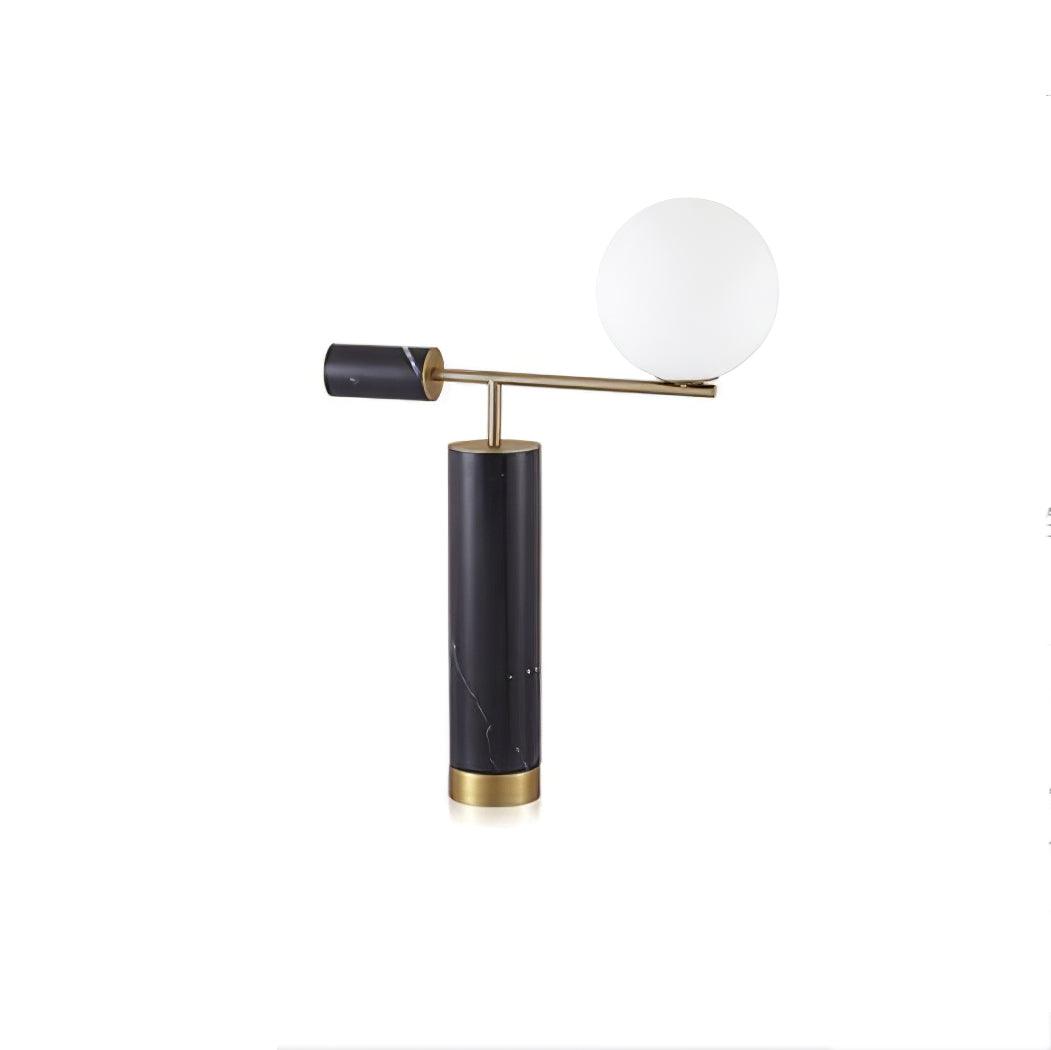 Lexi Table Lamp | Metal, Glass, Marble | Gold & Black, Gold & White