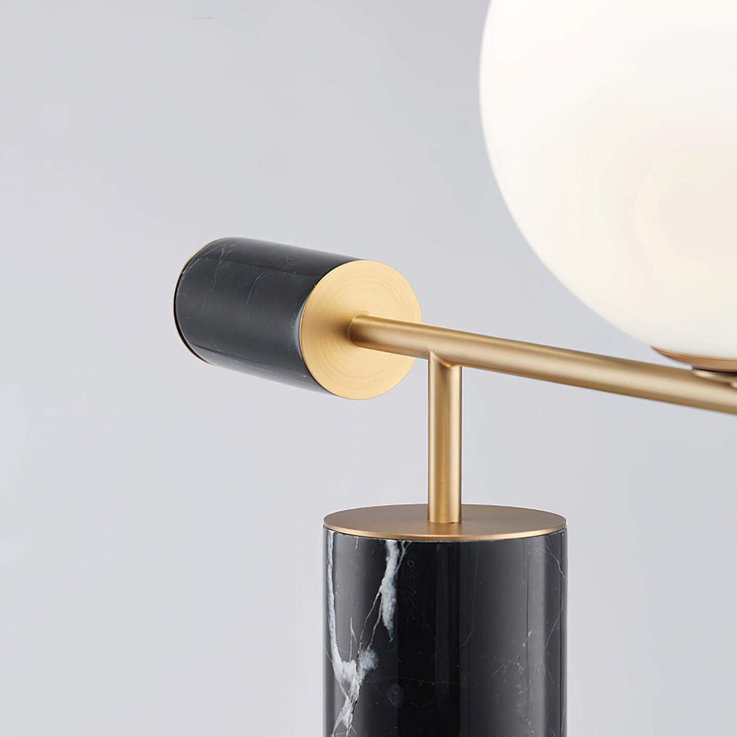 Lexi Table Lamp | Metal, Glass, Marble | Gold & Black, Gold & White