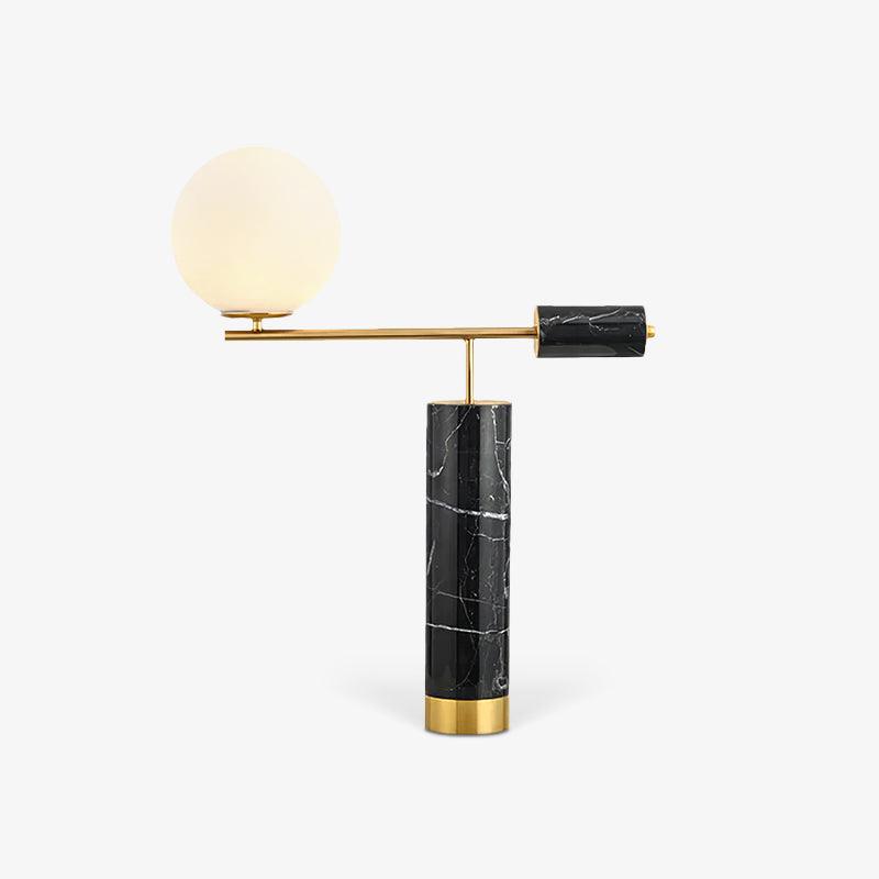 Lexi Table Lamp | Metal, Glass, Marble | Gold & Black, Gold & White
