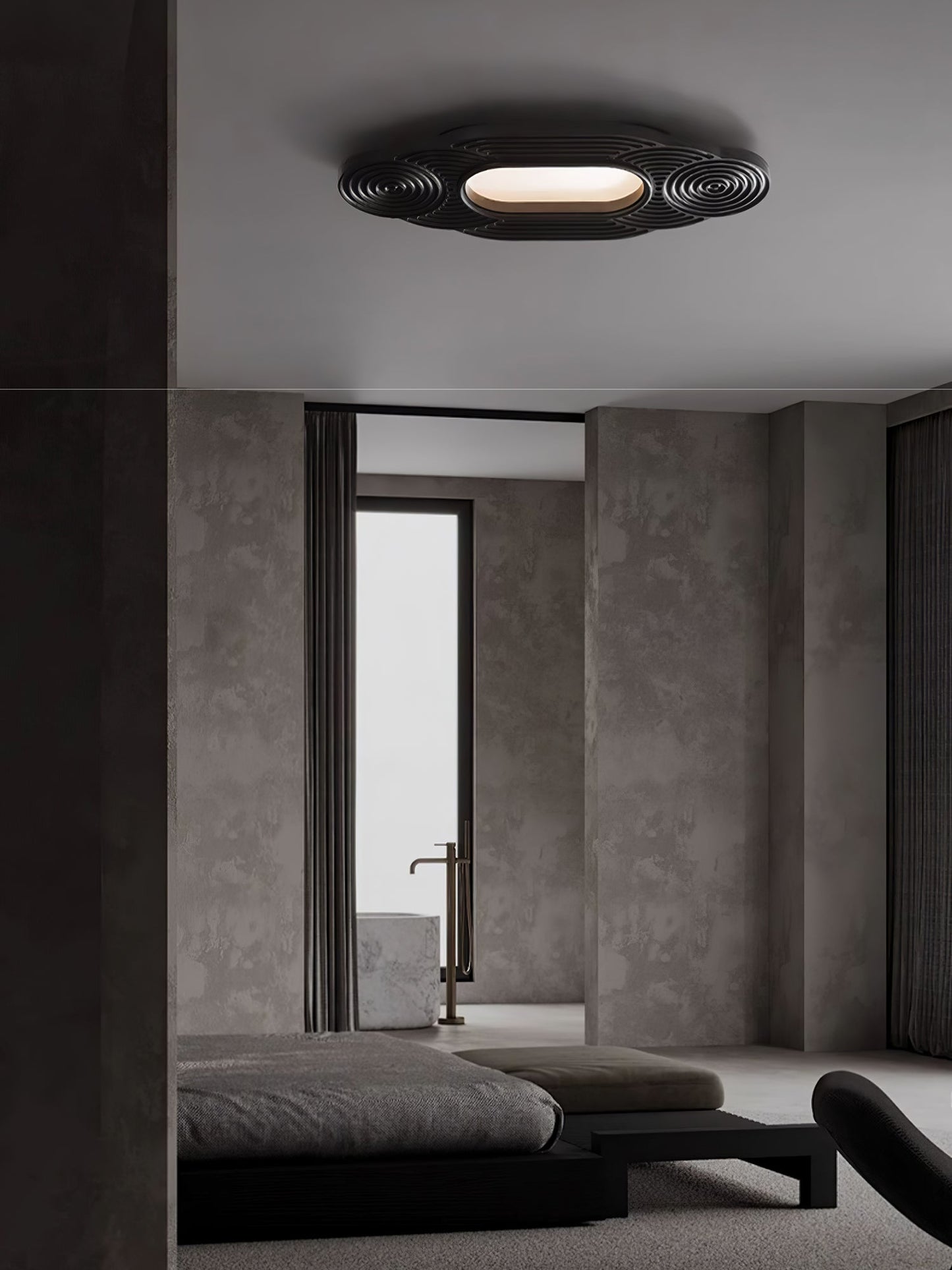 Lianyan Ceiling Lamp | Metal Wood Acrylic | Wood Color, Walnut Color, Black