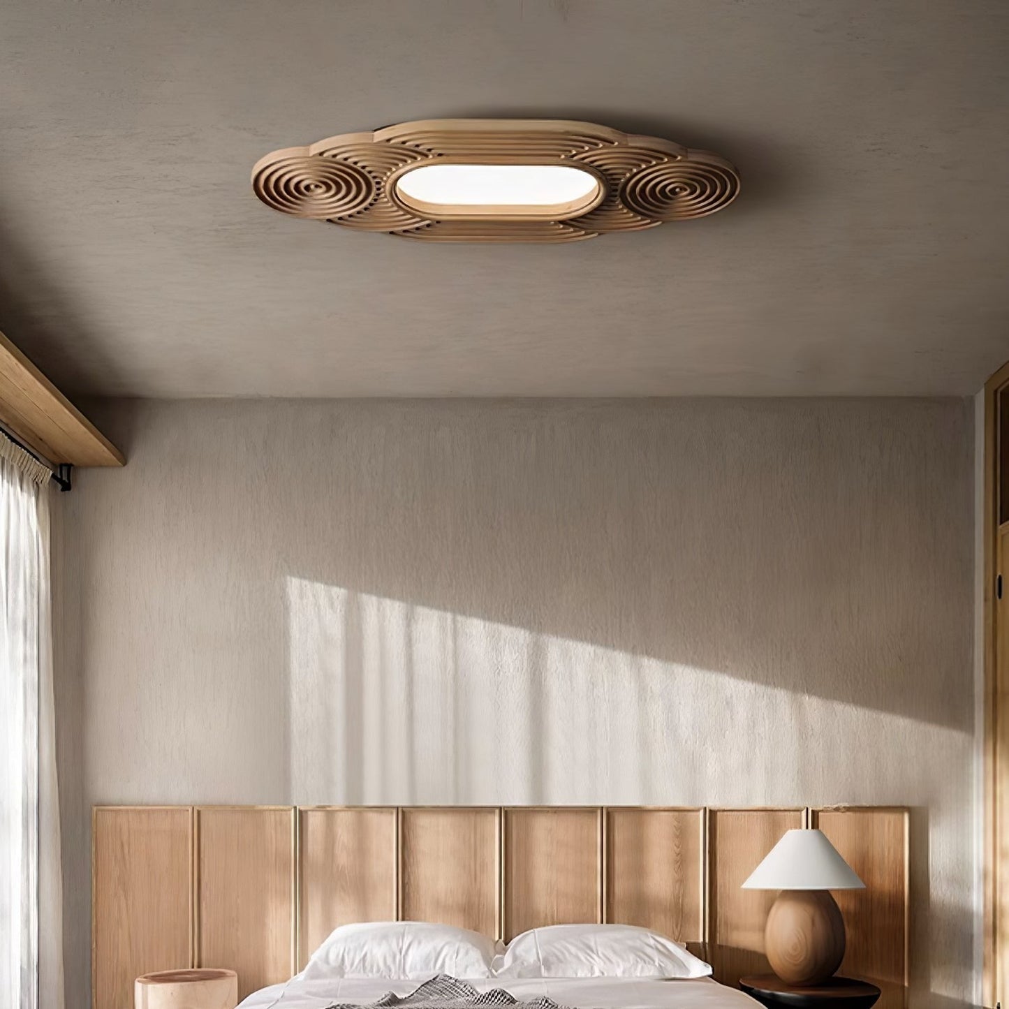 Lianyan Ceiling Lamp | Metal Wood Acrylic | Wood Color, Walnut Color, Black