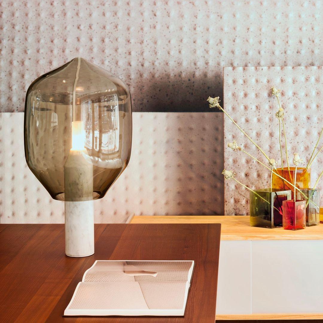Lighthouse Table Lamp | Mouth-Blown Glass & Marble | White or Black
