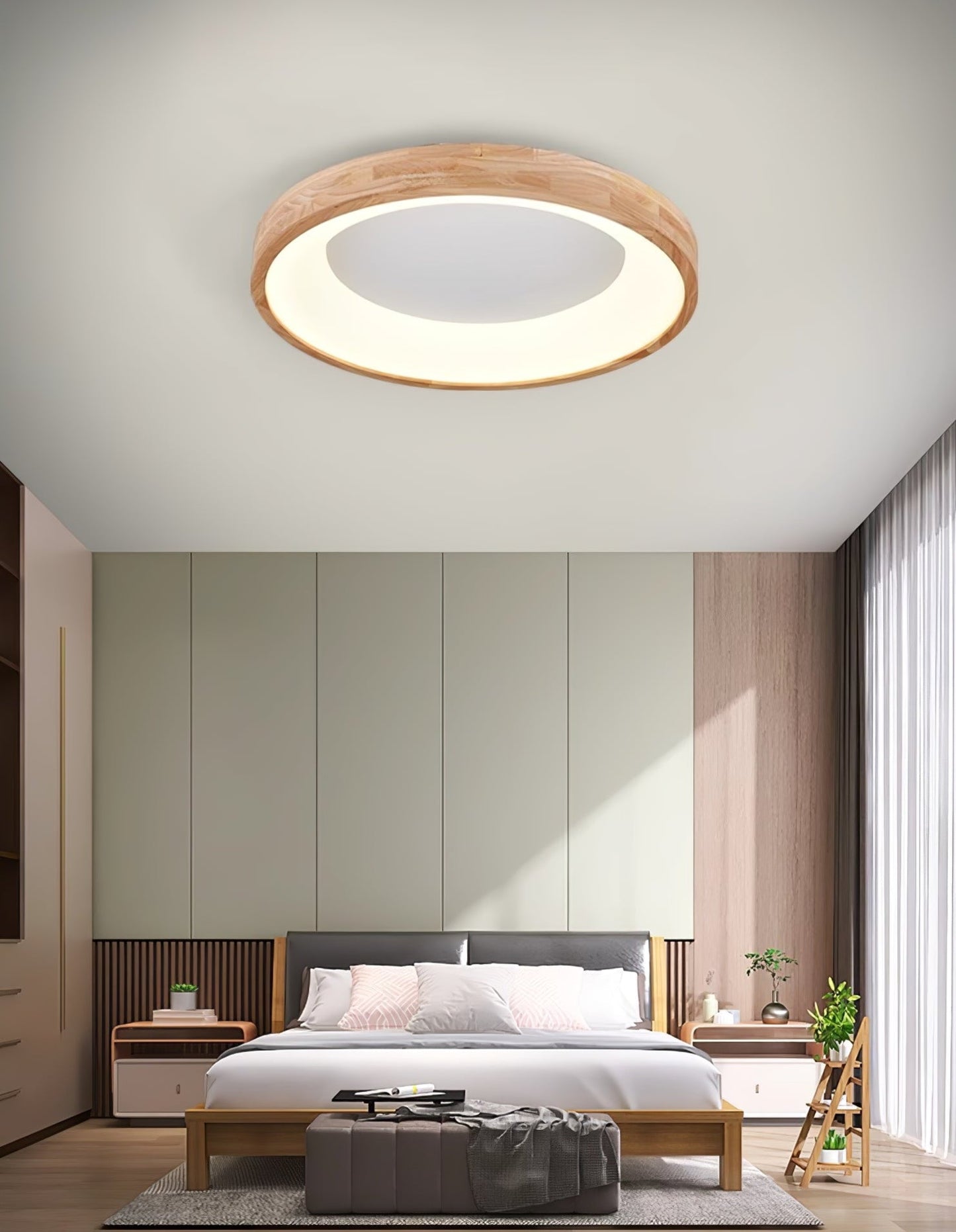 Ligna Square Ceiling Light | Wood & Acrylic | Various Sizes