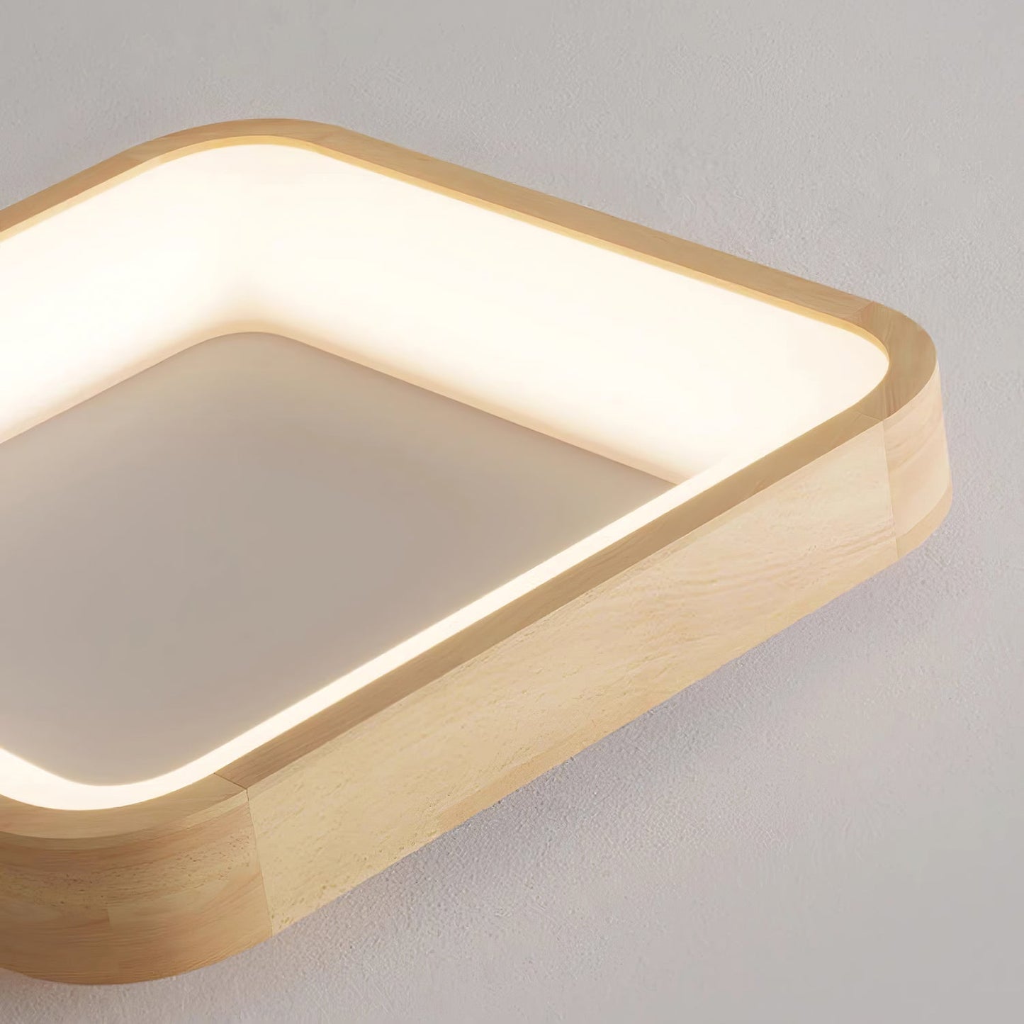 Ligna Square Ceiling Light | Wood & Acrylic | Various Sizes