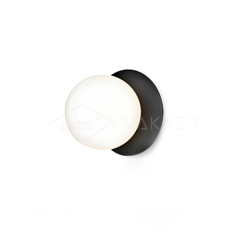 Lunara Wall Lamp | Metal, Brass, Glass | White, Clear