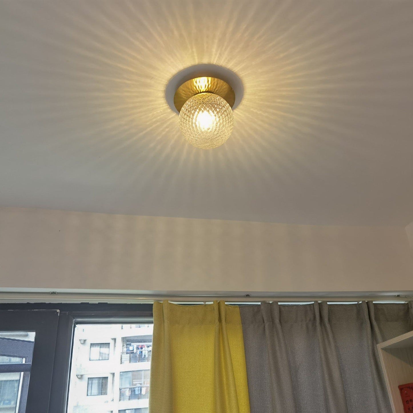 Lunara Wall Lamp | Metal, Brass, Glass | White, Clear