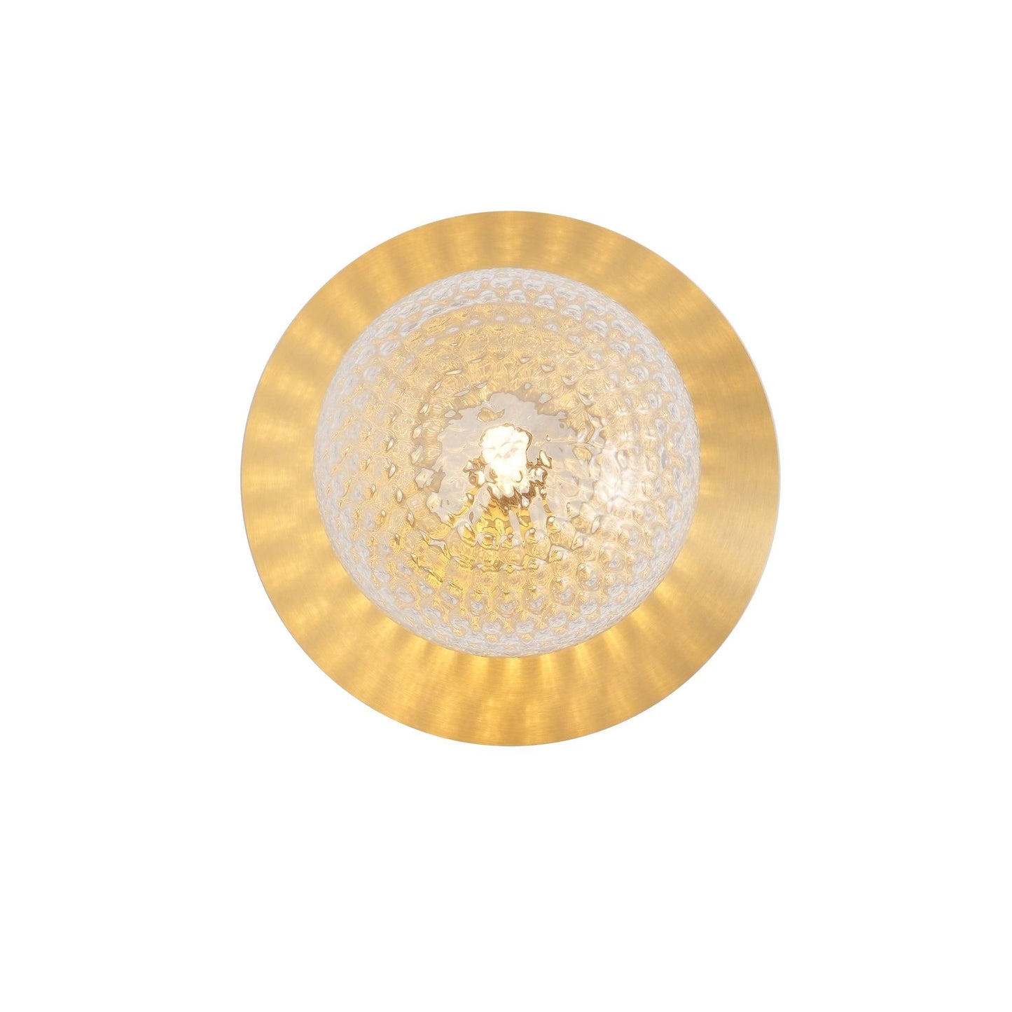 Lunara Wall Lamp | Metal, Brass, Glass | White, Clear