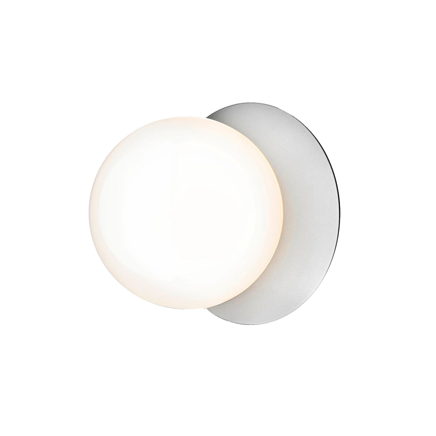 Lunara Wall Lamp | Metal, Brass, Glass | White, Clear