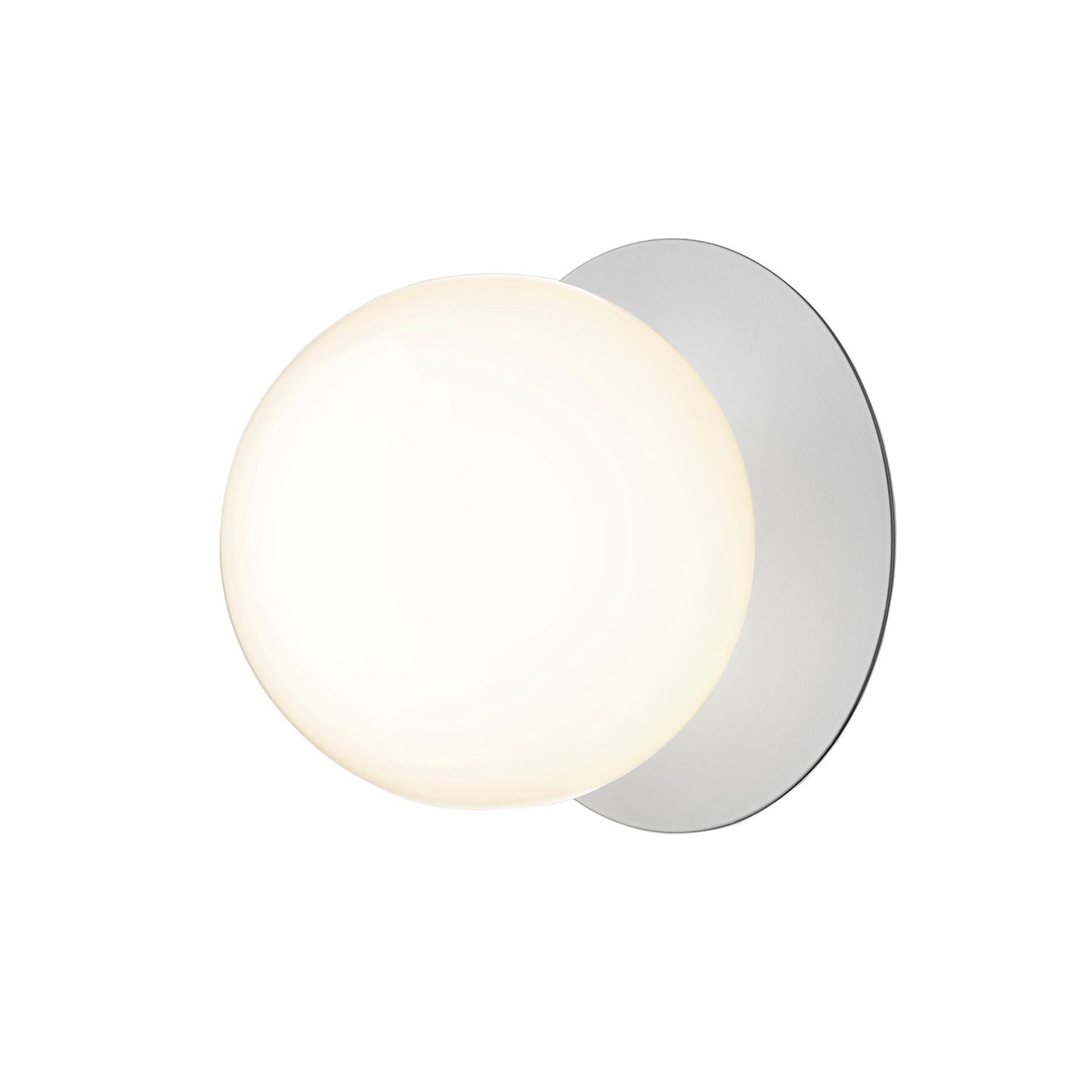 Lunara Wall Lamp | Metal, Brass, Glass | White, Clear