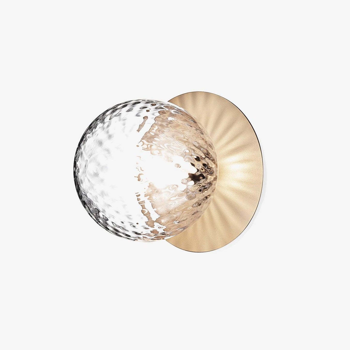 Celeste Wall Lamp | Metal, Brass, Glass | Black, White, Clear