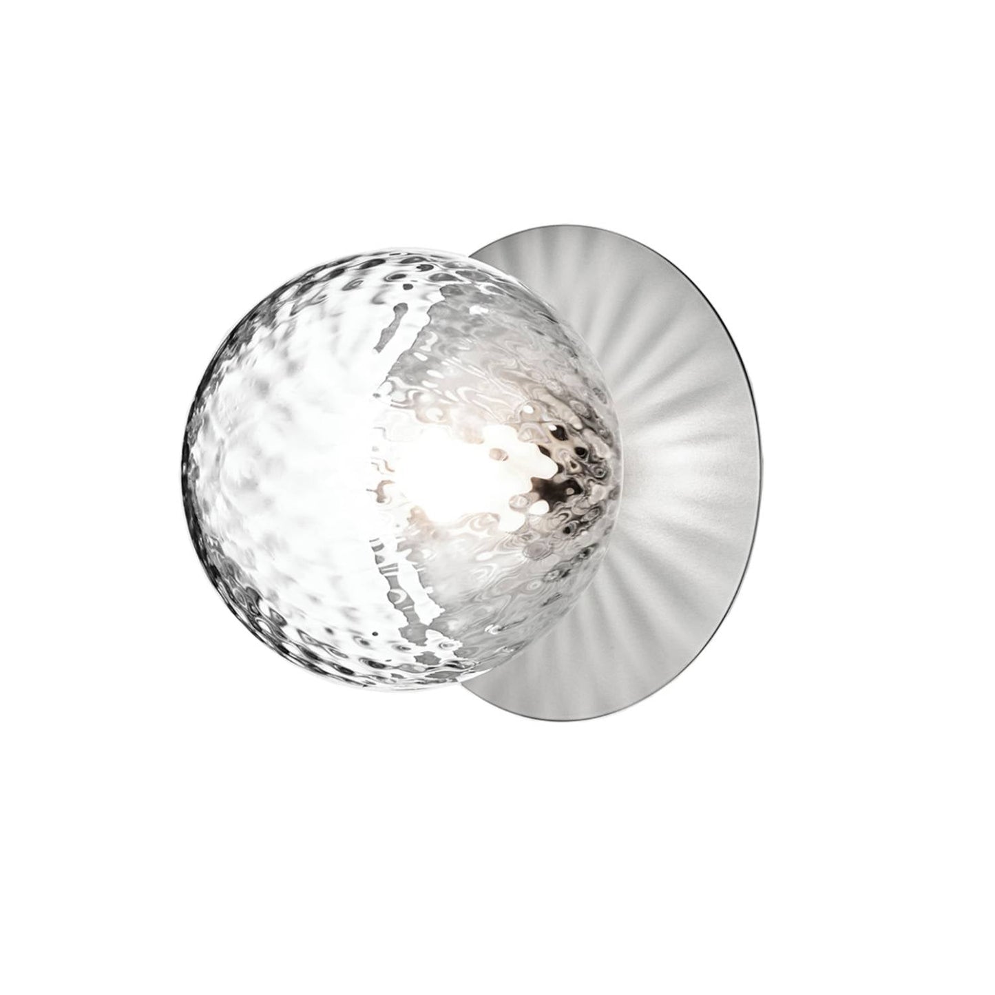 Lunara Wall Lamp | Metal, Brass, Glass | White, Clear