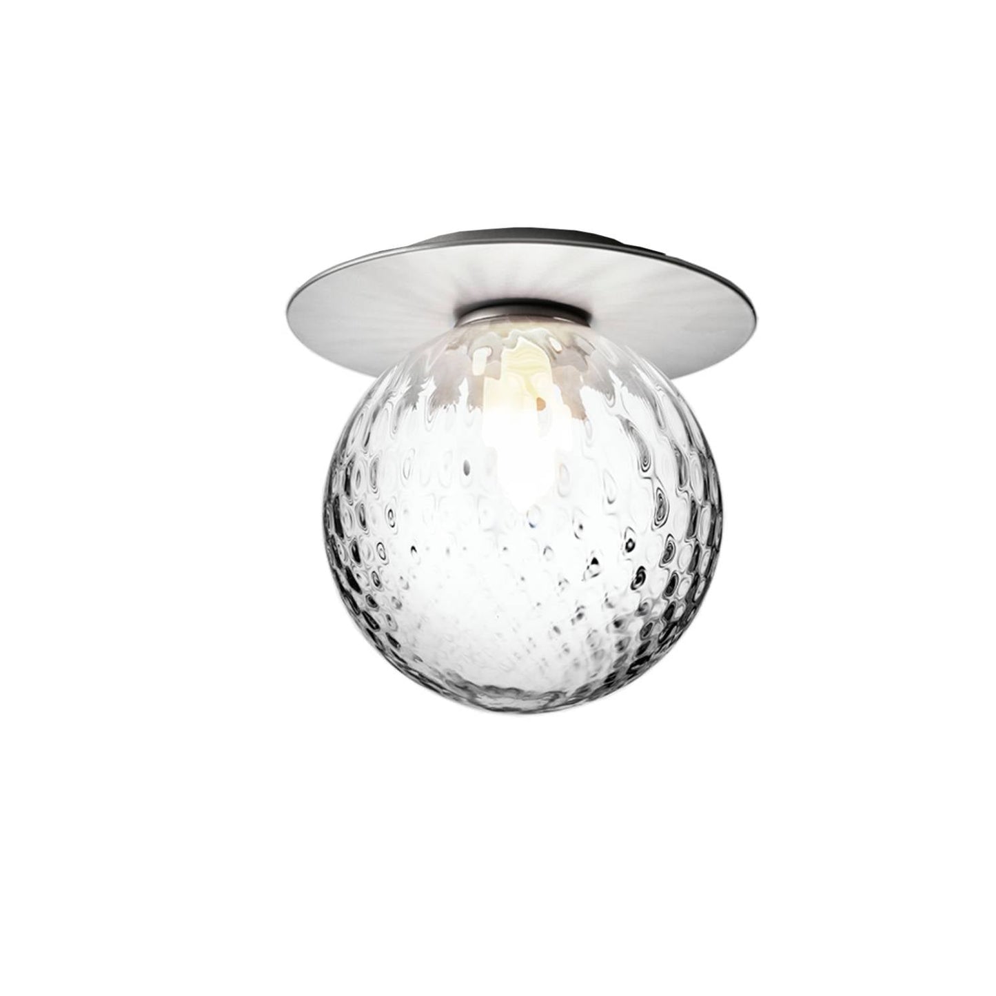Lunara Wall Lamp | Metal, Brass, Glass | White, Clear