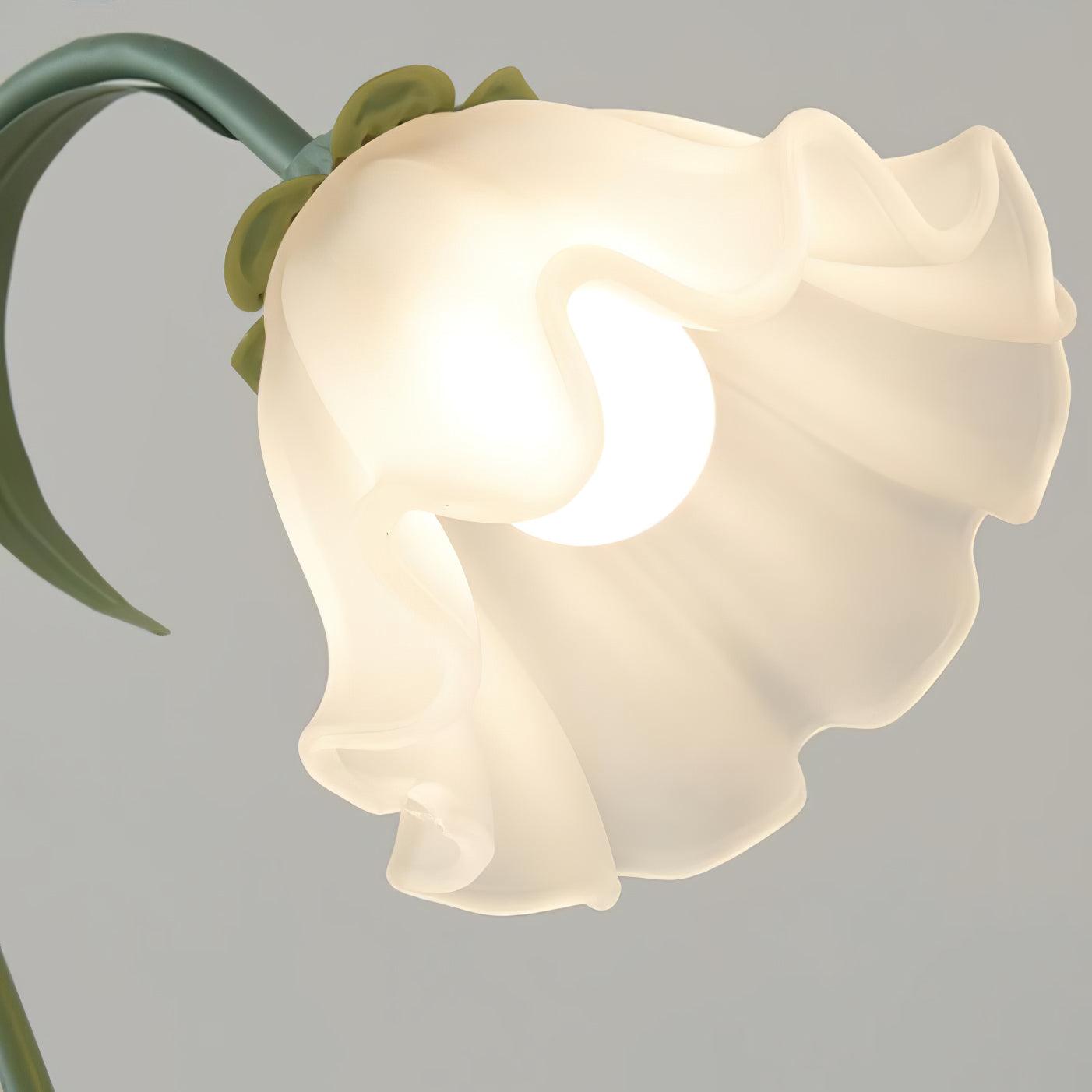 Lily of the Valley Table Lamp | Gold-Tone Metal & Glass | 30cm Diameter